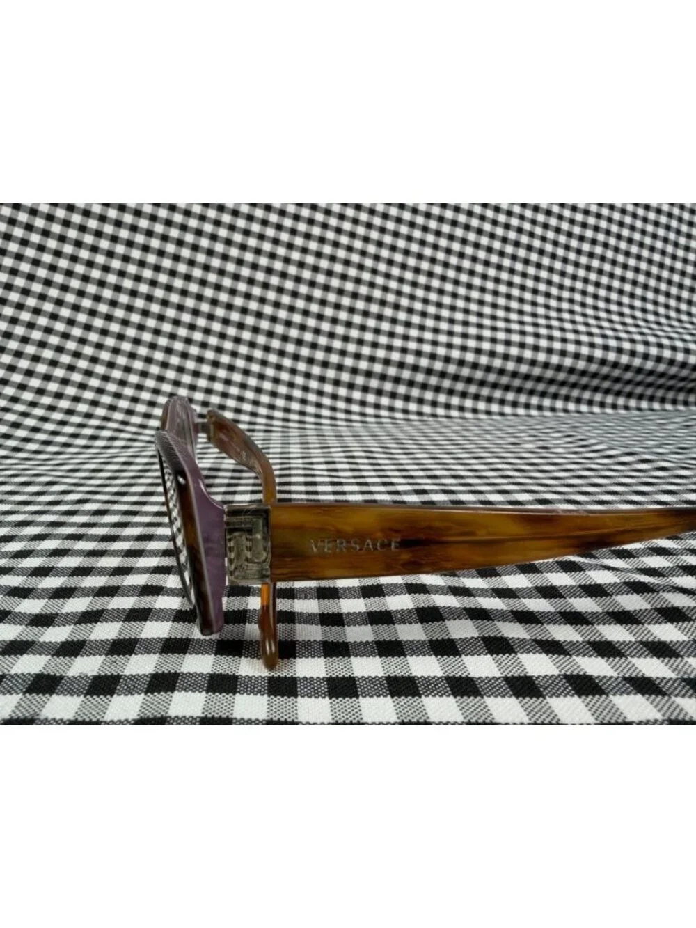 Versace Eyeglasses Frames Tortoise Brown Rectangular Italy 51-16-135 Designer